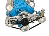 Chap Performance Compatible with SBF 351W Serpentine Pulley Conversion Kit Alt & Saginaw PS Electric WP Ford 2 - Electric Water Pump. 4 Bolt damper 1969+