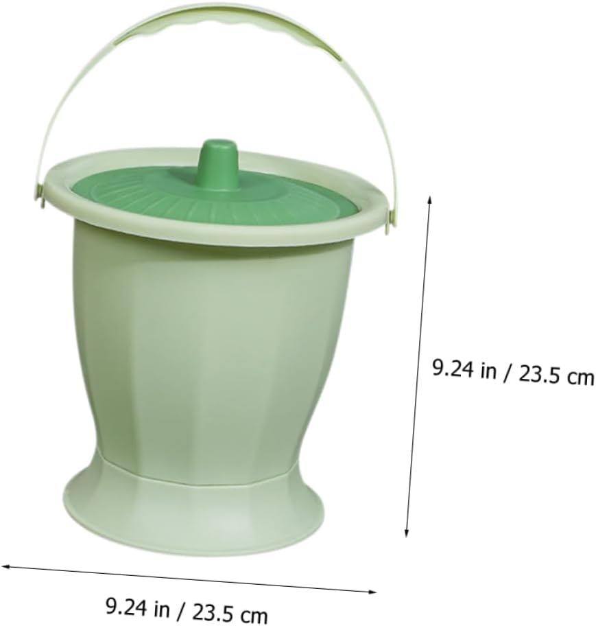 Didiseaon Portable Adult Urinal Cover Lightweight Plastic Chamber Pot for Home Use for Seniors and Boy Girl Easy to Carry and Store Odor-Sealing Design