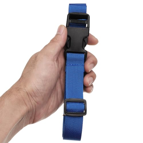 Image of HARFINGTON 2pcs Luggage Straps 1 inch x 118 inch Utility Multi-Purpose Luggage Connector Strap Nylon Adjustable Suitcase Belt with Buckle for Travel Outdoor Bag Luggage Packing Accessories, Blue