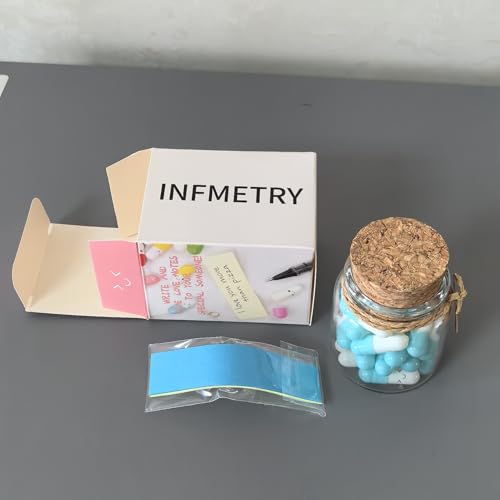 Image of INFMETRY Capsule Letters Message in a Bottle Glass Favor Bottle (Light Blue, 25 Pieces)