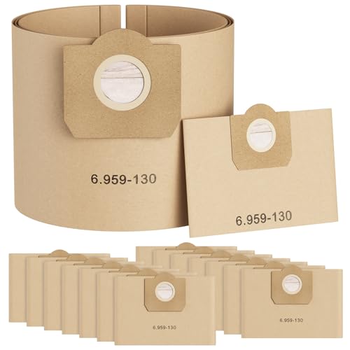 16 Staubsaugerbeutel Ersatz für Kärcher 6.959-130.0 Staubsauger WD3 Beutel Filtertüten Alternative für MV3 A2201/2204/2504/2554/2251/2604 Staubsaugertüten Filterbeutel