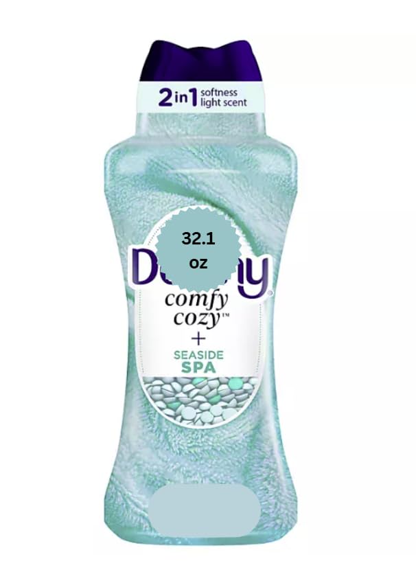 Downie Scent Beads for Laundry Seaside Spa Fragrance 32.1 oz with Scoop