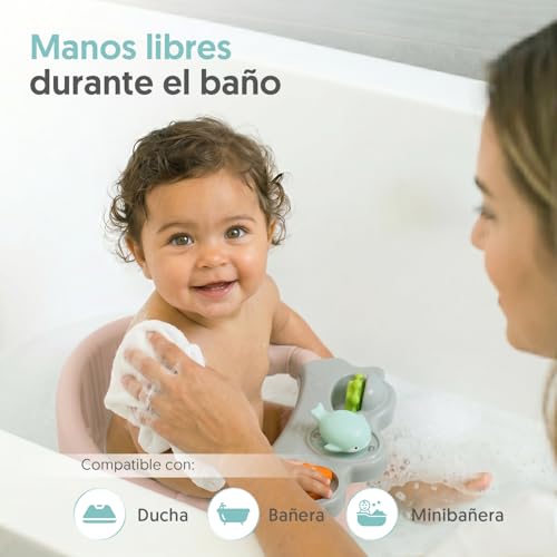 Miniatura 8 de Interbaby Asiento Bañera Bebé Antideslizante Con Ventosas Asiento Baño Bebé Seguro Y Ergonómico Silla Bañera Y Ducha Bebé 6-24 Meses Sillón De Baño Infantil Cómodo Y Estable Rosa