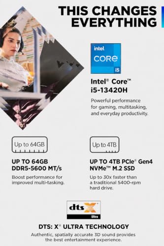 Image of HP Victus 15.6 inch Gaming Laptop, Intel Core i5-13420H, NVIDIA GeForce RTX3050 6GB GPU, FHD 144Hz IPS, 16GB DDR4 RAM, 1TB SSD, HDMI, USB-C, RJ-45, Wi-Fi 6, Backlit Keyboard, Windows 11, Mica Silver