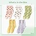 byepica Women'S Slipper Socks 5 Pairs, Fuzzy Winter Socks, Fruit Pattern Crew Socks, Fashion Socks
