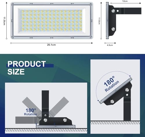 300W LED Spotlight, 2 Pack, LED Stadium Lights, 30000LM 7000K, Super Bright LED Outdoor Lights, Stadium Lights Stadium Stadium Lights White