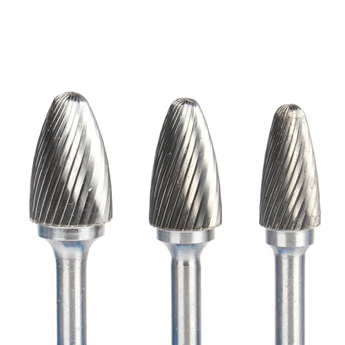 Fresa de carburo tungsteno Doble Burr 3x3mm con vástago 6mm miniatura 2