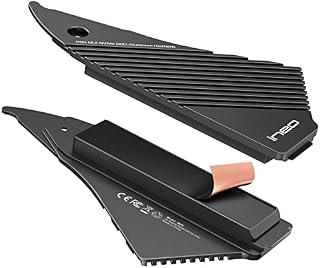 ineo M.2 NVME SSD Heatsink, Internal PCIe M.2 NVMe 4.0 Gen4 Gaming SSD, Magnesium Aluminum Alloy Designed with Large Heat Dissipation, Thermal Pads Included [M25]