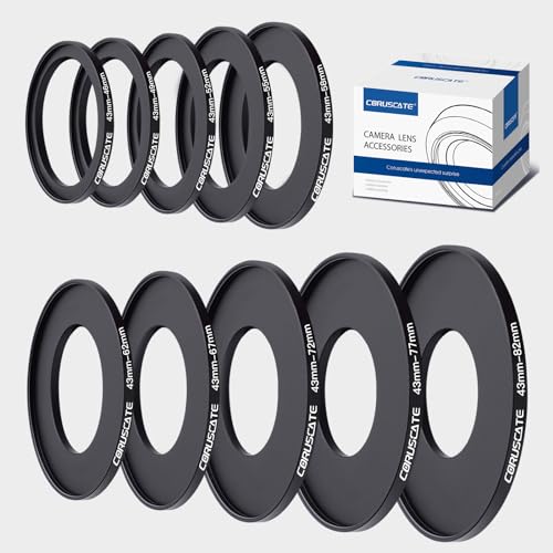 Bagues d'adaptation de 43 mm vers 46-82 mm en métal pour filtres UV ND CPL