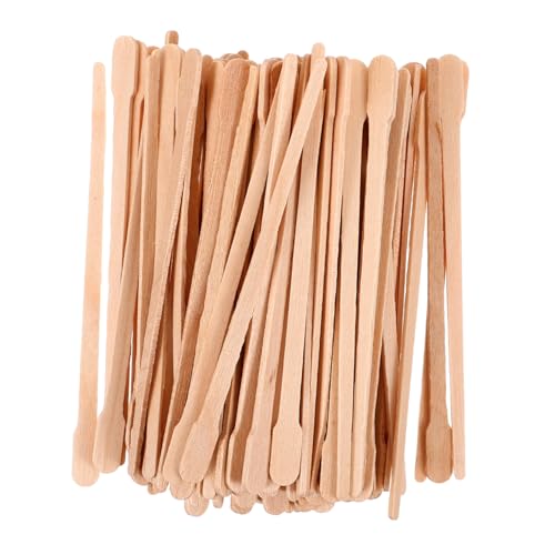 Didiseaon Irregular Body Applicators 100pcs Wooden Hair Removal Sticks Single Use Smooth Safe for Eyebrows Nose Legs Underarms