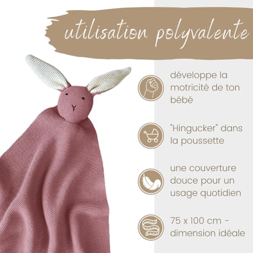 Couverture bébé lapin cadeau de naissance idéal pour fille - 6