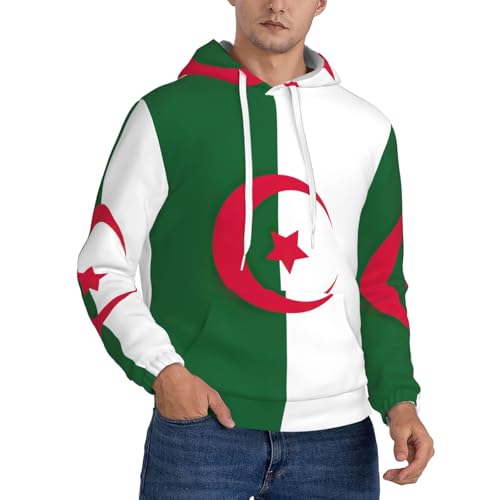 Sweat drapeau Algérie homme à capuche pour porter fièrement vos couleurs