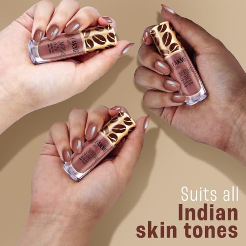 Image of Lakme 9 to 5 Overtime Shine Nail Polish - Coffee Edit-14 Midnight Roast 6ml