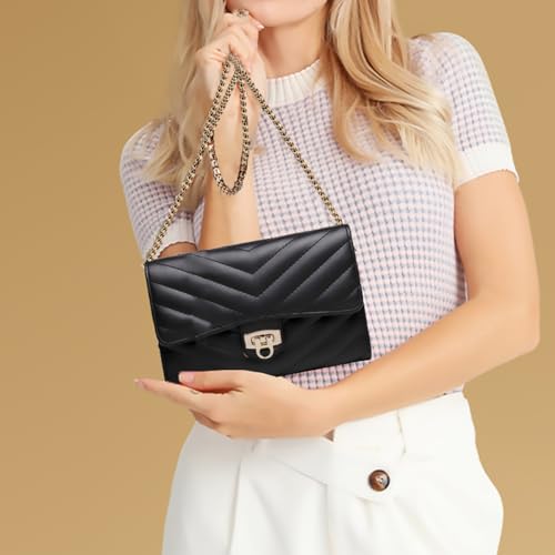 Image of YAZEKOUS Crossbody Bags Small Purse for Women Leather Phone Clutch Purses | Crossbody Purses with Card Slots Chain, Mini Sling Shoulder Cross Body Bag, Vegan Leather Phone Wallet Travel Outdoor Daily
