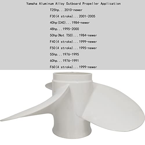 Image of 11 5 /8x11-G Boat Propeller for Yamaha - for Yamaha Outboard Engines T25 30hp 40hp 50hp 55HP 60hp Replace 69W-45947-00-00 663-45947-02-EL,13 Spline Tooth - Aluminum Outboard Propeller