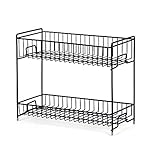Bathroom Organizer Countertop, 2 Tier Metal Wire Basket Counter Organization Rack for Bathroom...