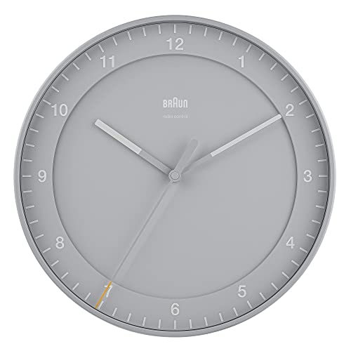 Braun Horloge Murale analogique Radio-pilotée Classic pour Le Fuseau horaire d'europe Centrale (DCF/GMT+1) avec Mouvement de Balayage Silencieux, 30 cm de...