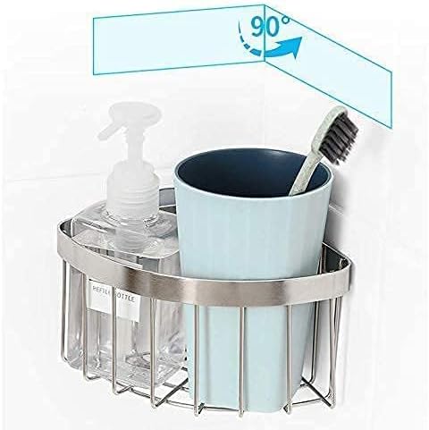 Miniatura 4 de Colgador de paños para platos + soporte de esponja + organizador de fregadero de esquina ahorra espacio triangular 2 en 1, sin taladrar con 2