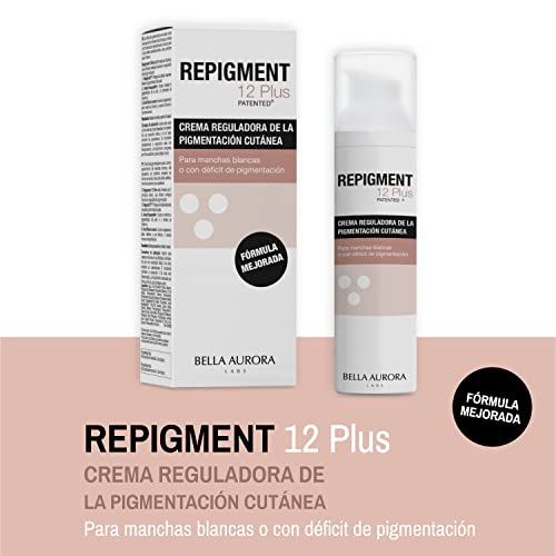 BELLA AURORA - Repigment12 Plus 75 ml, Skin Pigmentation Regulating Cream, for White Spots or with Pigmentation, for Face and Body, Double Action Repigmenting Cream