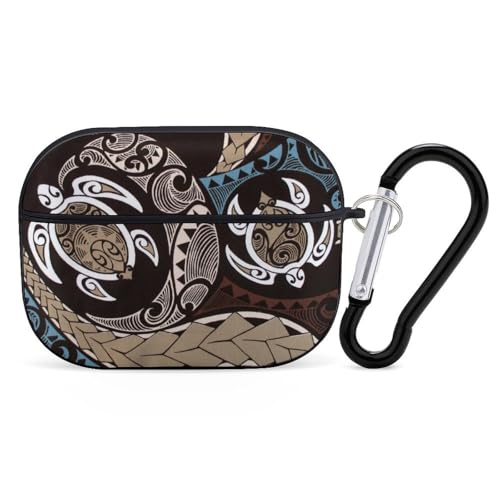 Capa protetora completa havaiana Honu com tartaruga marinha polinésia compatível com AirPods Pro para Apple Airpods 2/1, capa de carregamento leve com chaveiro (Pro)