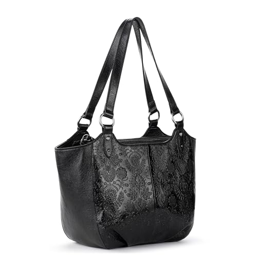 Image of The Sak Bolinas Leather Satchel - Spacious Shoulder Bag with Zip Closure