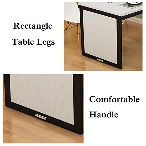 Table pliante murale en bois massif LUNEZY, bureau télescopique avec 6 couleurs et 8 tailles - 7