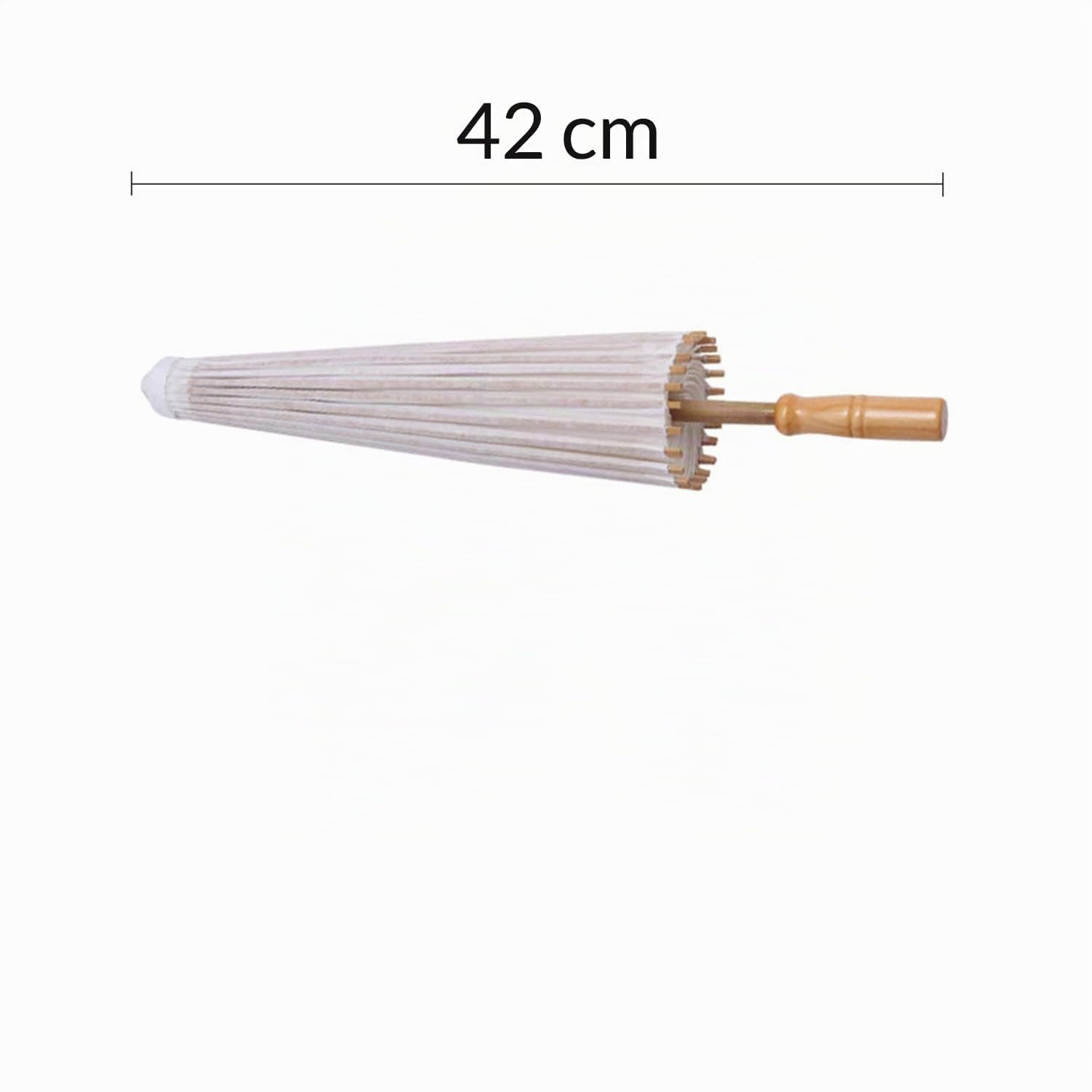 OLILLY 20 piccoli ombrelloni bianchi, diametro 60 cm, in carta e bambù, per matrimoni, feste ed eventi