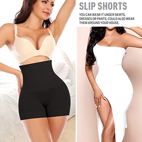 Image of Werena Seamless Shaping Boyshorts Panties for Women Slip Shorts Under Dress Shapewear Shorts Tummy Control Underwear