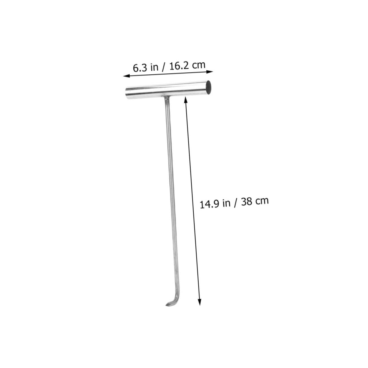 NAMOARLY Stainless Steel t Shape Lifting Hook for Manhole Cover and Roll-up Door Heavy Duty Sewer Lid Hook Practical Hook