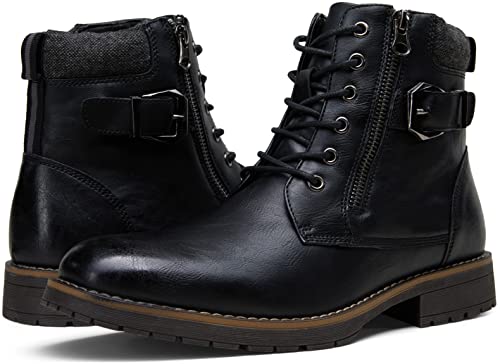 Vostey Men's Motorcycle Boots Combat Casual Dress Boot For Men Size 12 (Bmy8080 Black 12) #TOP3