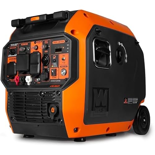 WEN 6800-Watt Dual Fuel RV-Ready Electric Start Portable Inverter Generator with Fuel Shut Off and CO Watchdog for Electric Vehicle Backup (DF680iX)