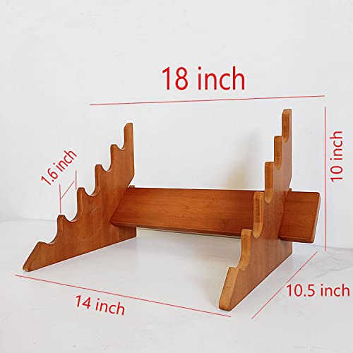 image for jiaoguo 5 Layer Wood Made Japanese Samurai Sword Katana Wakizashi Tant