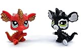 LPSOPKU LPS pet Shop Animal Action Figures Dog Cat Kids Boys Girls Gift (2pcs)