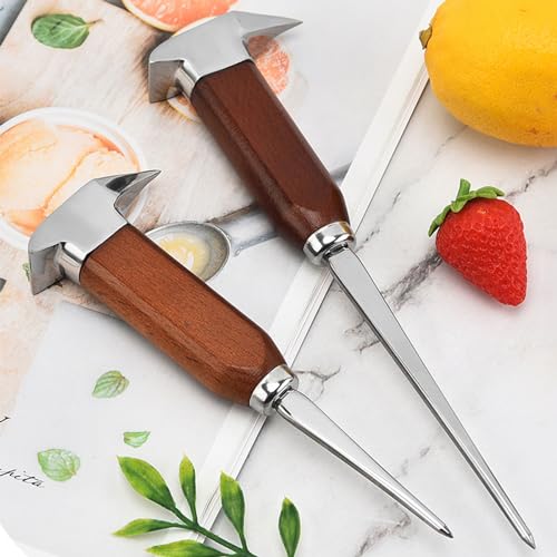 Pic à glace U126-1 en acier inoxydable avec manche en bois