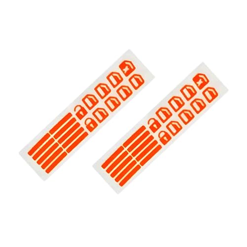 Image of 2X Car Control Switch Button Luminous Stickers Auto Night Fluorescent Decals Red