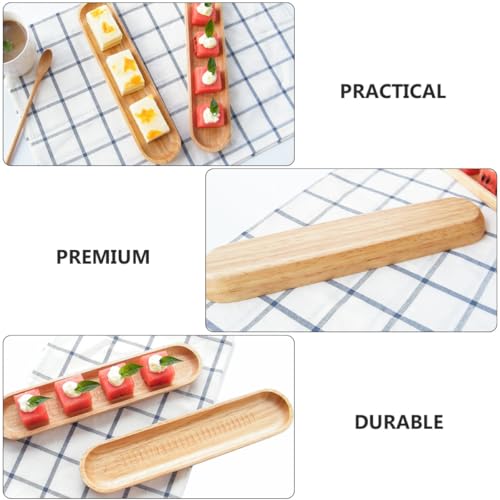 Bandeja Rectangular de Sushi de Madera 26x7 cm miniatura 6
