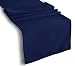 Creative 13"x 36" Classic Solid Faux Silk Table Runner - Navy