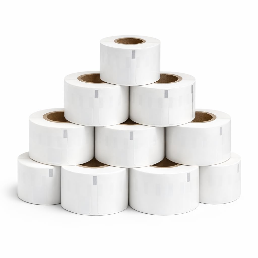 Printing Pleasure 11354 10 Rotoli S0722540 Etichette Multiuso compatibile per Dymo LabelWriter 4XL 450 400 330 320 310 Duo/Turbo/Twin Turbo Seiko SLP 450 430 420 410 400 200 100, 57mm x 32mm