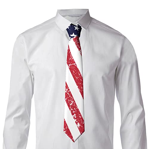 American Flag Necktie For Men Women,Casual Novelty Crazy Suiting Tie For Party Gift #TOP5