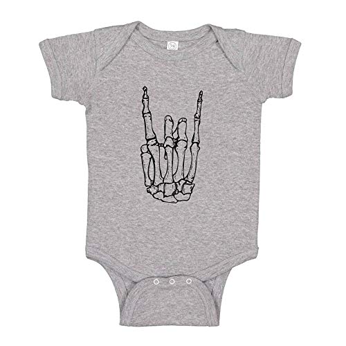 Image of TATY Kids Skeleton Rock Hand Graphic Baby Infant Bodysuit