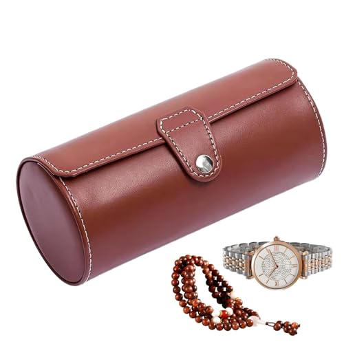 Gitekain Organiseur de montres, boîte de présentation en cuir synthétique, support de bracelet portable, boîte de rangement de bijoux, organisateur d'accessoires pour homme, femme, voyage, commode – vue 7