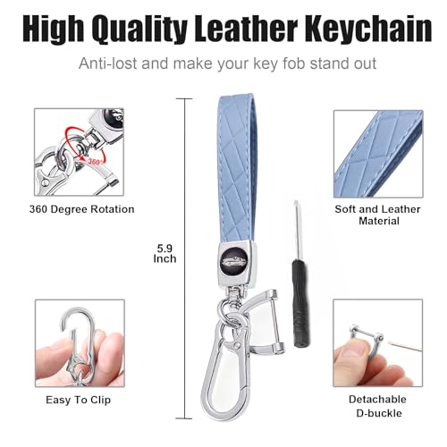 Montague Key Fob Cover for Honda with Keychain, Premium TPU Key Case Shell for 2024 2023 2022 Honda Accord, Civic, HR-V, CR-V, Pilot Remote Smart Car Key Fob Protector（5 Buttons Blue） by Montague - Image 7