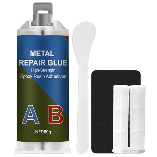 80g Pegamento Para Metal, Adhesivo Metálico Líquido Resistente al Calor para reparar huecos y grietas en la superficie de metal, acero inoxidable, madera, cerámica, etc.