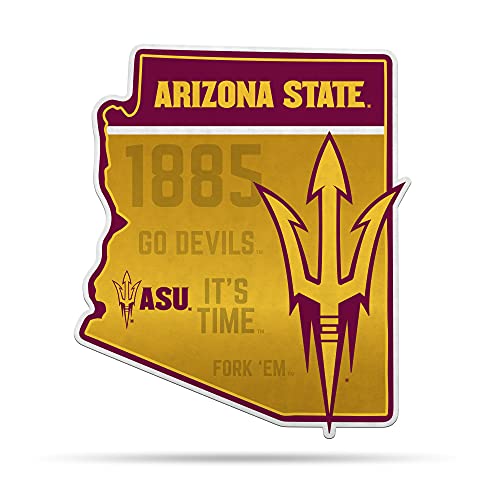 Rico Industries NCAA Arizona State Sun Devils State Shape Shape Cut Pennant - Home and Living Room Décor - Soft Felt EZ to Hang
