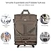Hanke Expandable Collapsible Luggage with Wheels Suitcase, Rolling Travel Bag, Duffel Garment Tote Bag for Men Women, Lightweight Suitcase, Large Capacity Luggage with Spinner Wheel (Coffee)