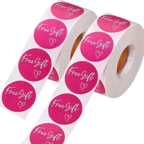 1000Pcs 3.8cm1.5inch Rosy Customer Appreciation Stickers Present Sticker Small Business Label Self-Adhesive Labels for Gift Packing Mailing Envelopes Postcards