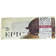 Epic All Natural Meat Bar ، 100٪ خالٍ من السكر ، لحم الخنزير المقدد ، 1.5 أونصة.