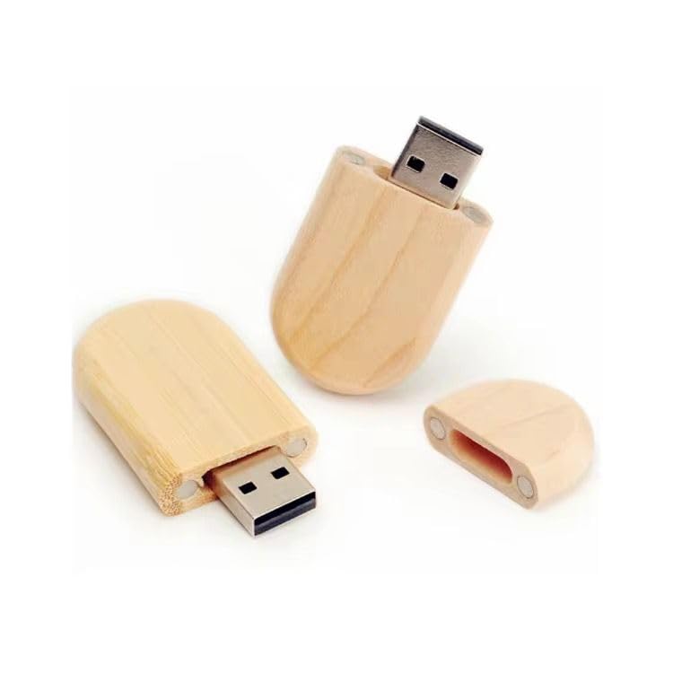 SippyTales, Wooden USB Flash Drive, Natural Wood, Oval Shape, Portable Data Storage with Cap (8, GB)-image-35