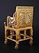 Generic Gorgeous King Tutankhamun Throne Large - Handmade from polystone with The gold painting - Replica - handmade - made in Egypt, 300814