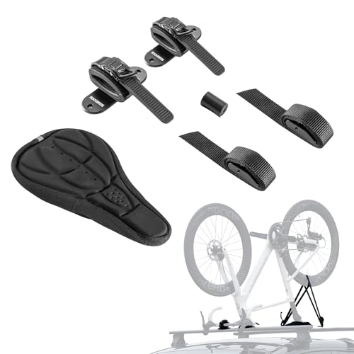ROCKBROS Kit Portapacchi Rovesciato, Portabici Auto, Portabici Gancio Traino, Tetto Supporto per Bici, Portatile e Stabile, Sgancio Rapido, Solo per Auto con Portapacchi